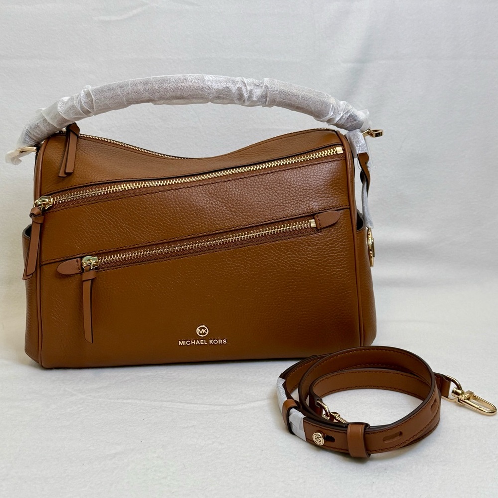 Michael Kors Large Pebbled Leather Satchel Bag
